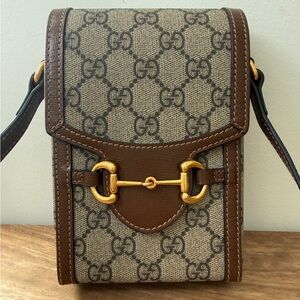 Gucci GG Supreme Canvas Horsebit 1955 Mini Crossbody Bag